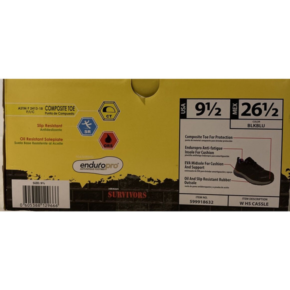 NEW! Herman Survivors Cassle Composite Toe Women\'s Work Shoe Size 9.5 main image 6
